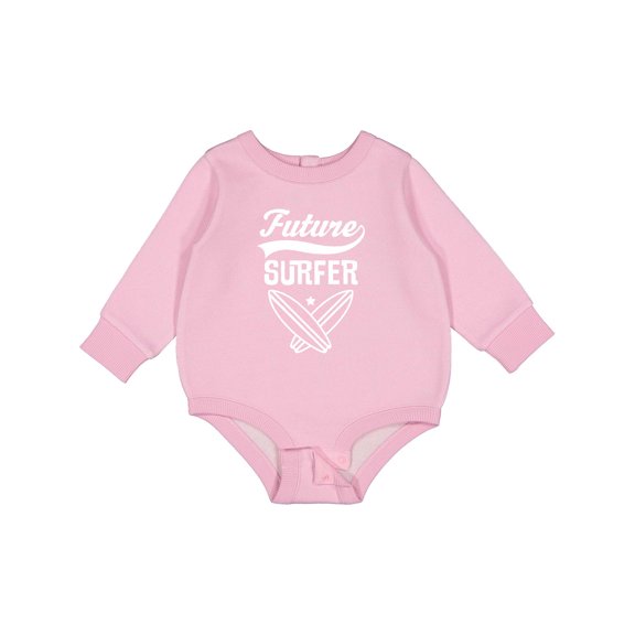 Inktastic Surfing Future Surfer Baby Fleece Bodysuit