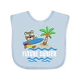 thumbnail image 1 of Inktastic Surfing Future Surfer Bear Boys or Girls Baby Bib, 1 of 4