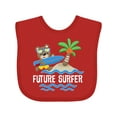 thumbnail image 1 of Inktastic Surfing Future Surfer Bear Boys or Girls Baby Bib, 1 of 4