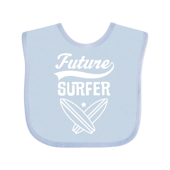 Inktastic Surfing Future Surfer Boys or Girls Baby Bib