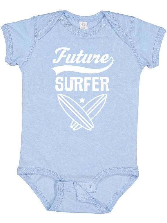 Surfing Future Surfer Boys or Girls Baby Bodysuit