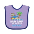 thumbnail image 1 of Inktastic Surfing Future Surfer Like Daddy Boys or Girls Baby Bib, 1 of 4