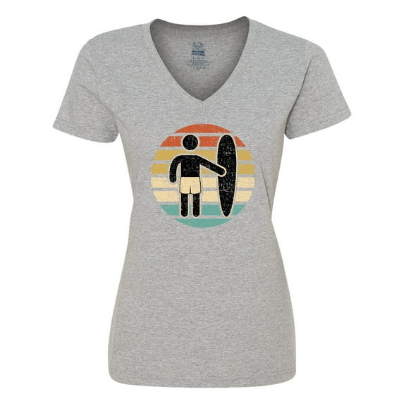 Inktastic Surfing Gift for Surfer Women's V-Neck T-Shirt