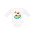 thumbnail image 1 of Inktastic Surfing Santa Boys or Girls Long Sleeve Baby Bodysuit, 1 of 5