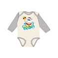 thumbnail image 1 of Inktastic Surfing Santa Boys or Girls Long Sleeve Baby Bodysuit, 1 of 5