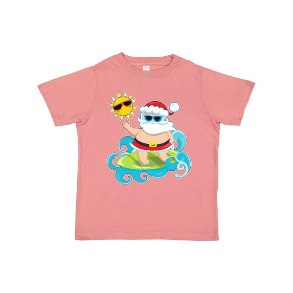 Inktastic Surfing Santa Boys or Girls Toddler T-Shirt