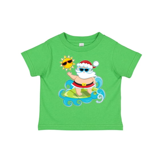 Inktastic Surfing Santa Boys or Girls Toddler T-Shirt
