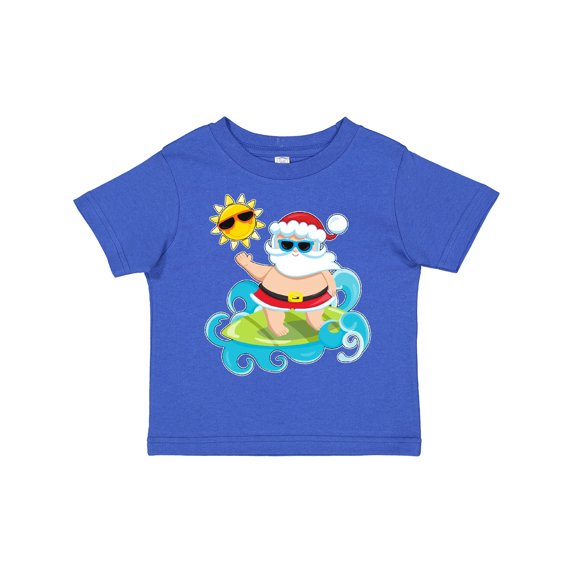 Inktastic Surfing Santa Boys or Girls Toddler T-Shirt