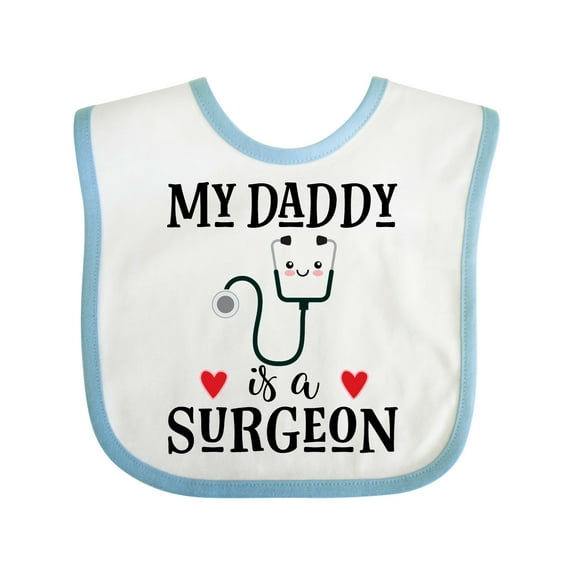 Inktastic Surgeon Daddy Doctor Baby Clothes Boys or Girls Baby Bib