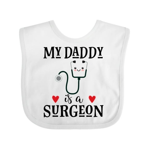 Inktastic Surgeon Daddy Doctor Baby Clothes Boys or Girls Baby Bib