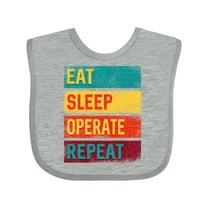 Inktastic Surgeon Surgical Nurse Eat Sleep Operate Repeat Boys or Girls Baby Bib
