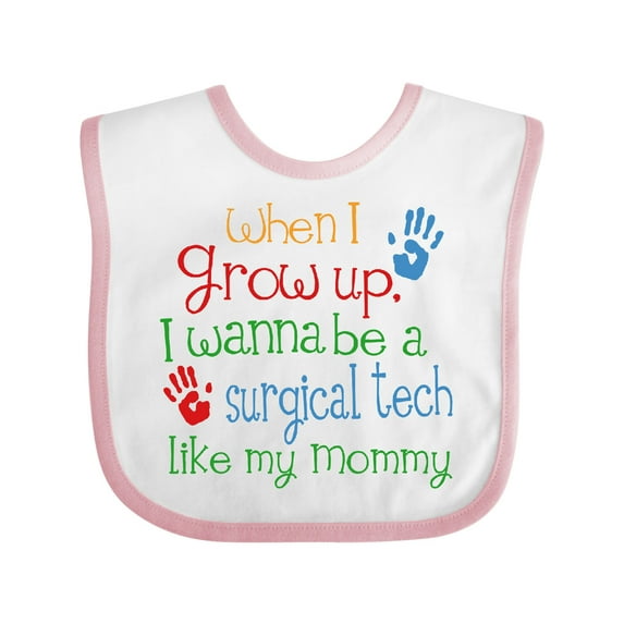 Inktastic Surgical Tech Like Mommy Boys or Girls Baby Bib