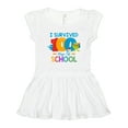 thumbnail image 1 of Inktastic Survived 100 Days of School Girls Toddler Dress, 1 of 5