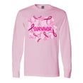 thumbnail image 1 of Inktastic Survivor Pink Ribbons for Breast Cancer Awareness Long Sleeve T-Shirt, 1 of 5