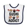 thumbnail image 1 of Inktastic Sushi Addict Funny Sushi Boys or Girls Baby Bib, 1 of 4