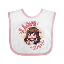 Inktastic Sushi Lover I Love Sushi Girls Baby Bib