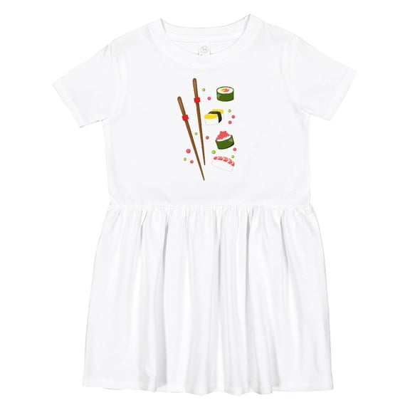 Inktastic Sushi and Chopsticks Girls Toddler Dress