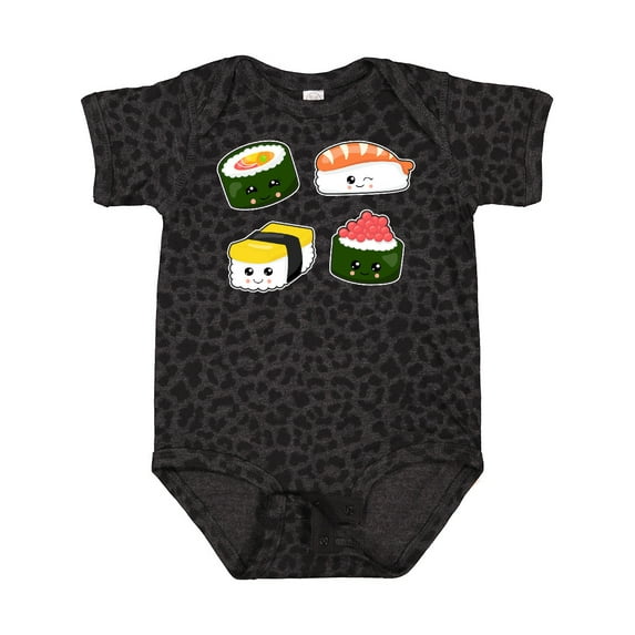 Inktastic Sushi with Faces Boys or Girls Baby Bodysuit