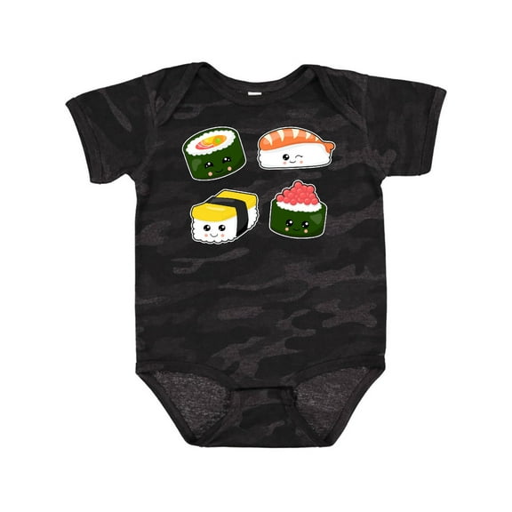 Inktastic Sushi with Faces Boys or Girls Baby Bodysuit