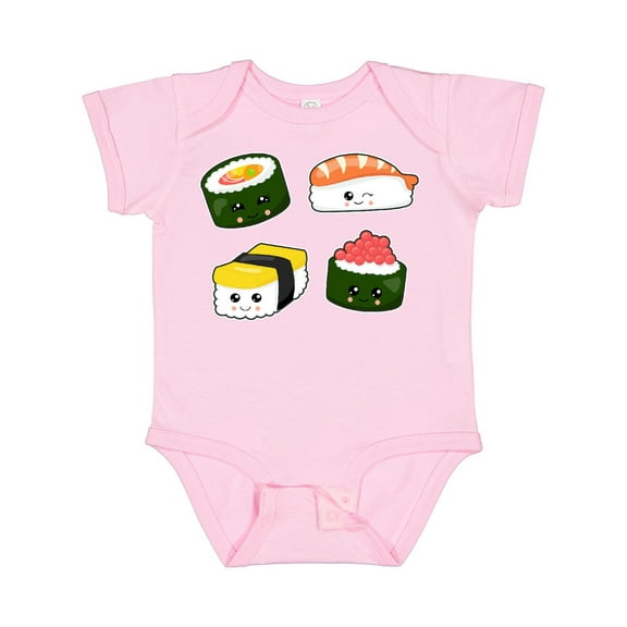 Inktastic Sushi with Faces Boys or Girls Baby Bodysuit