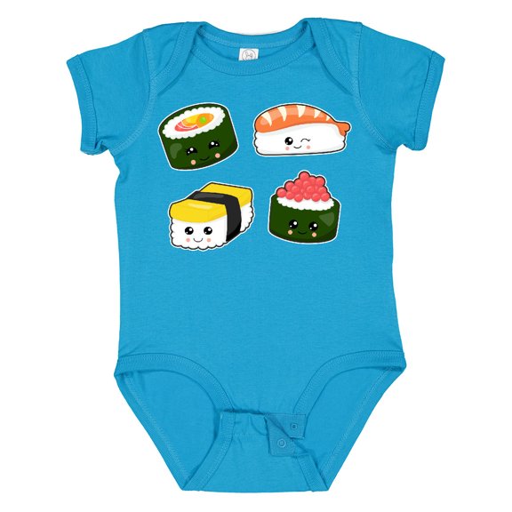 Inktastic Sushi with Faces Boys or Girls Baby Bodysuit