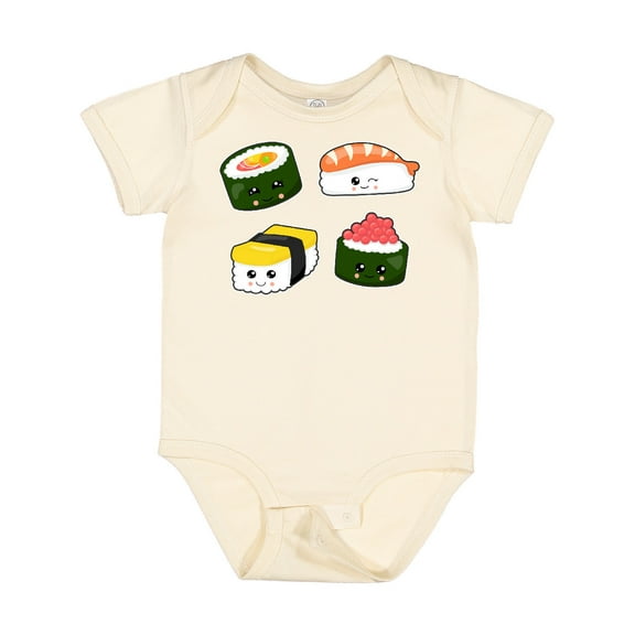 Inktastic Sushi with Faces Boys or Girls Baby Bodysuit