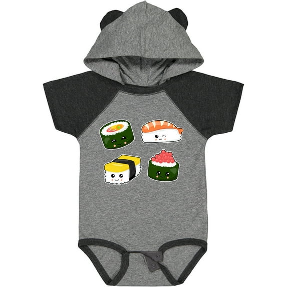 Inktastic Sushi with Faces Boys or Girls Baby Bodysuit