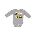 thumbnail image 1 of Inktastic Sushi with Faces Boys or Girls Long Sleeve Baby Bodysuit, 1 of 5
