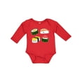 thumbnail image 1 of Inktastic Sushi with Faces Boys or Girls Long Sleeve Baby Bodysuit, 1 of 5