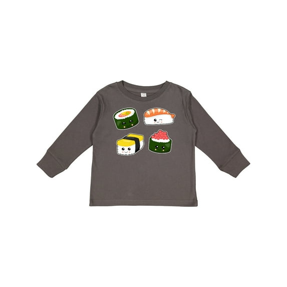 Inktastic Sushi with Faces Boys or Girls Long Sleeve Toddler T-Shirt