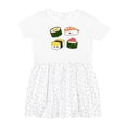 thumbnail image 1 of Inktastic Sushi with Faces Girls Toddler Dress, 1 of 5