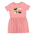 thumbnail image 1 of Inktastic Sushi with Faces Girls Toddler Dress, 1 of 5