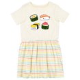 thumbnail image 1 of Inktastic Sushi with Faces Girls Toddler Dress, 1 of 5