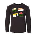 thumbnail image 1 of Inktastic Sushi with Faces Long Sleeve Youth T-Shirt, 1 of 5