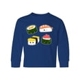 thumbnail image 1 of Inktastic Sushi with Faces Long Sleeve Youth T-Shirt, 1 of 5