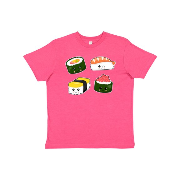 Inktastic Sushi with Faces Youth T-Shirt