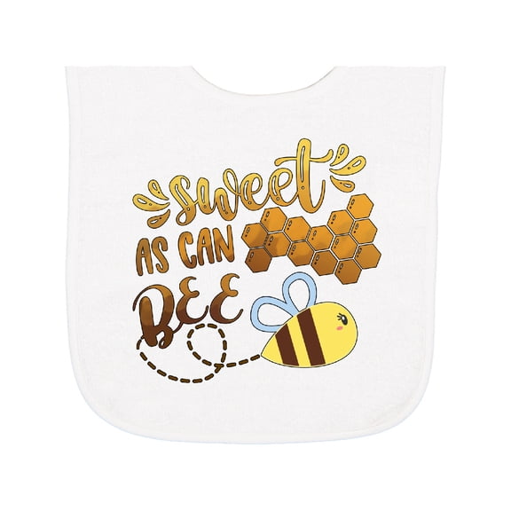 Inktastic Sweet As Can Bee Cute Bee Pun Baby Terry Cloth Bib