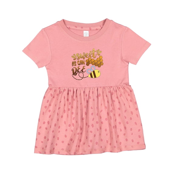 Inktastic Sweet As Can Bee Cute Bee Pun Girls Baby Dress