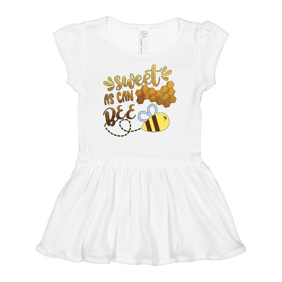 Inktastic Sweet As Can Bee Cute Bee Pun Girls Baby Dress