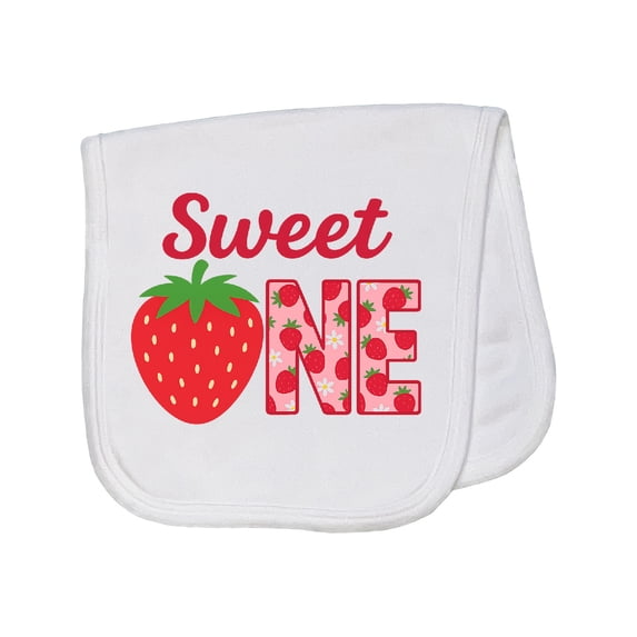 Inktastic Sweet One Strawberry Birthday Baby Burp Cloth