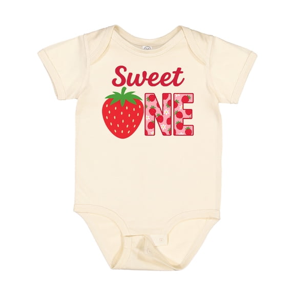 Inktastic Sweet One Strawberry Birthday Boys or Girls Baby Bodysuit