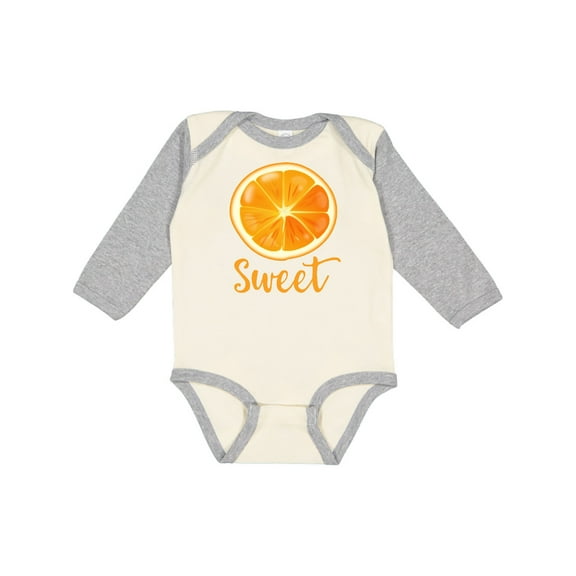 Inktastic Sweet Orange Boys or Girls Long Sleeve Baby Bodysuit