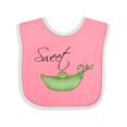 thumbnail image 1 of Inktastic Sweet Pea Girls Baby Bib, 1 of 4