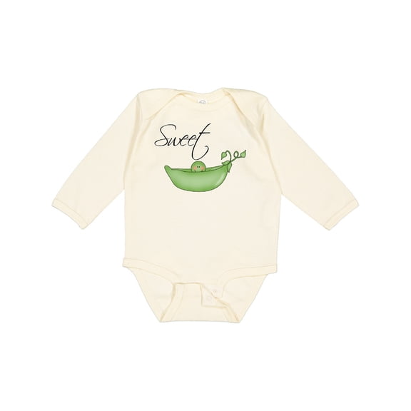 Inktastic Sweet Pea Girls Long Sleeve Baby Bodysuit