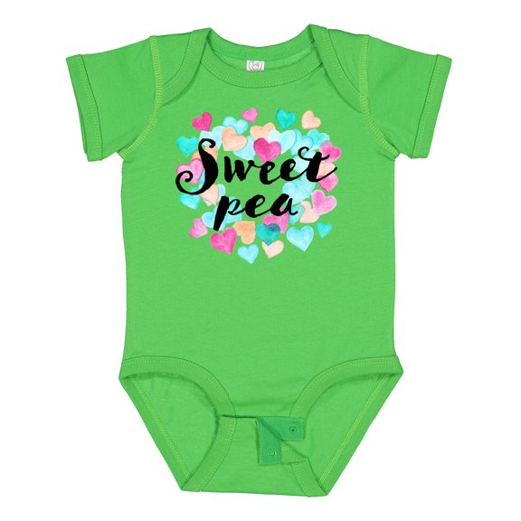 Inktastic Sweet Pea Hearts Boys or Girls Baby Bodysuit