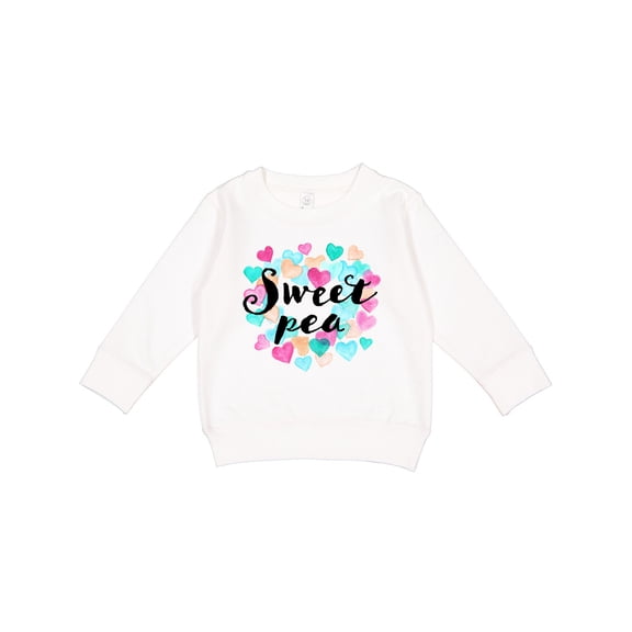 Inktastic Sweet Pea Hearts Toddler Sweatshirt