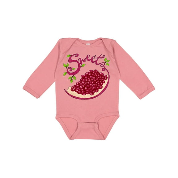 Inktastic Sweet Pomegranate Boys or Girls Long Sleeve Baby Bodysuit