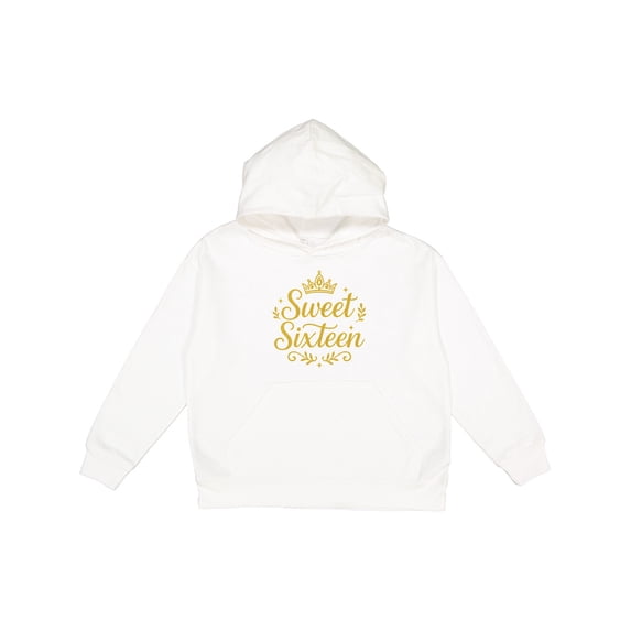 Inktastic Sweet Sixteen Birthday Crown Glitter Youth Hoodie Sweatshirt