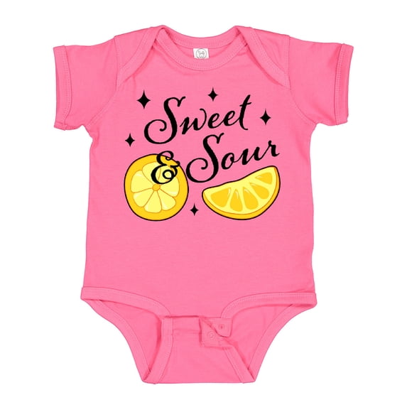 Inktastic Sweet & Sour with Sparkles Boys or Girls Baby Bodysuit