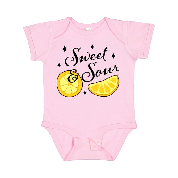 Inktastic Sweet & Sour with Sparkles Boys or Girls Baby Bodysuit